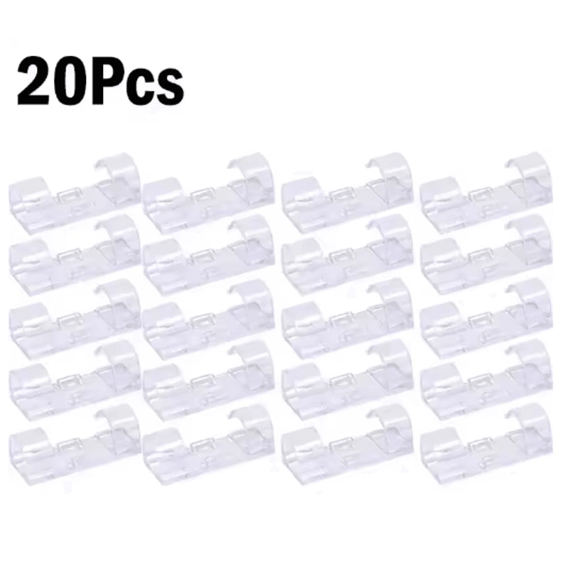 SelfAdhesive Cable Organizer Clips For Desktop And Wall Use 8