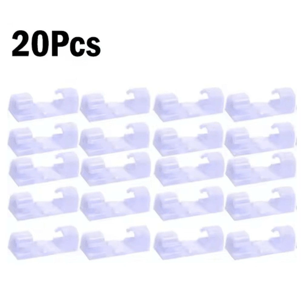 SelfAdhesive Cable Organizer Clips For Desktop And Wall Use 9