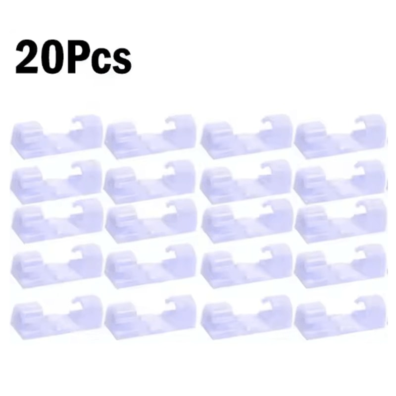 SelfAdhesive Cable Organizer Clips For Desktop And Wall Use 9
