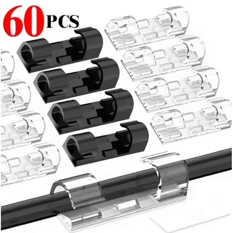 SelfAdhesive Cable Organizer Clips For Desktop And Wall Use 17