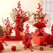 Chinese Artificial Red Berry Plant Pot For Good Luck Decor 0