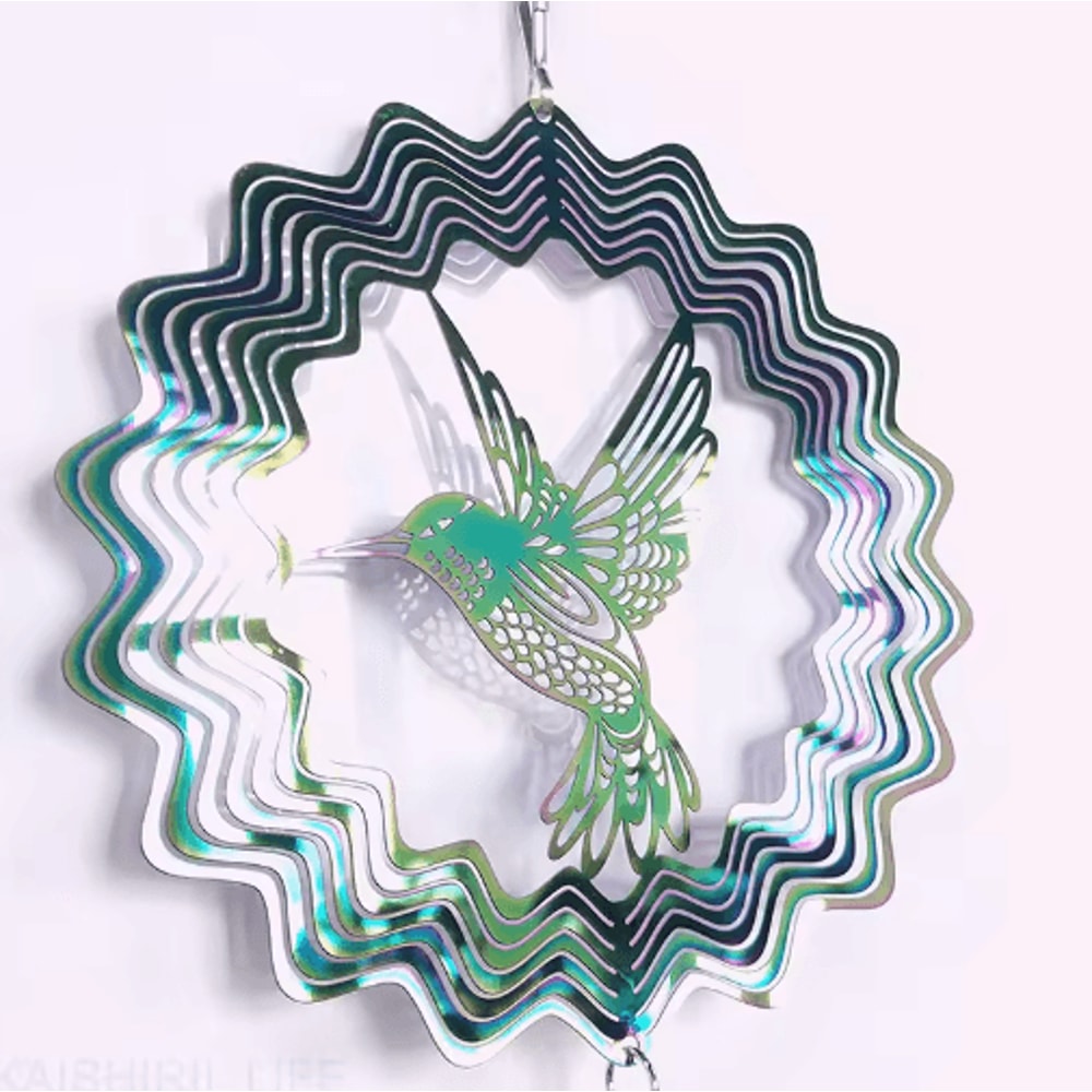3D Crystal Hummingbird Wind Chimes Sun Catcher Pendant 4