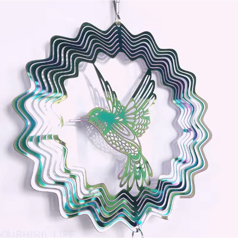 3D Crystal Hummingbird Wind Chimes Sun Catcher Pendant 4