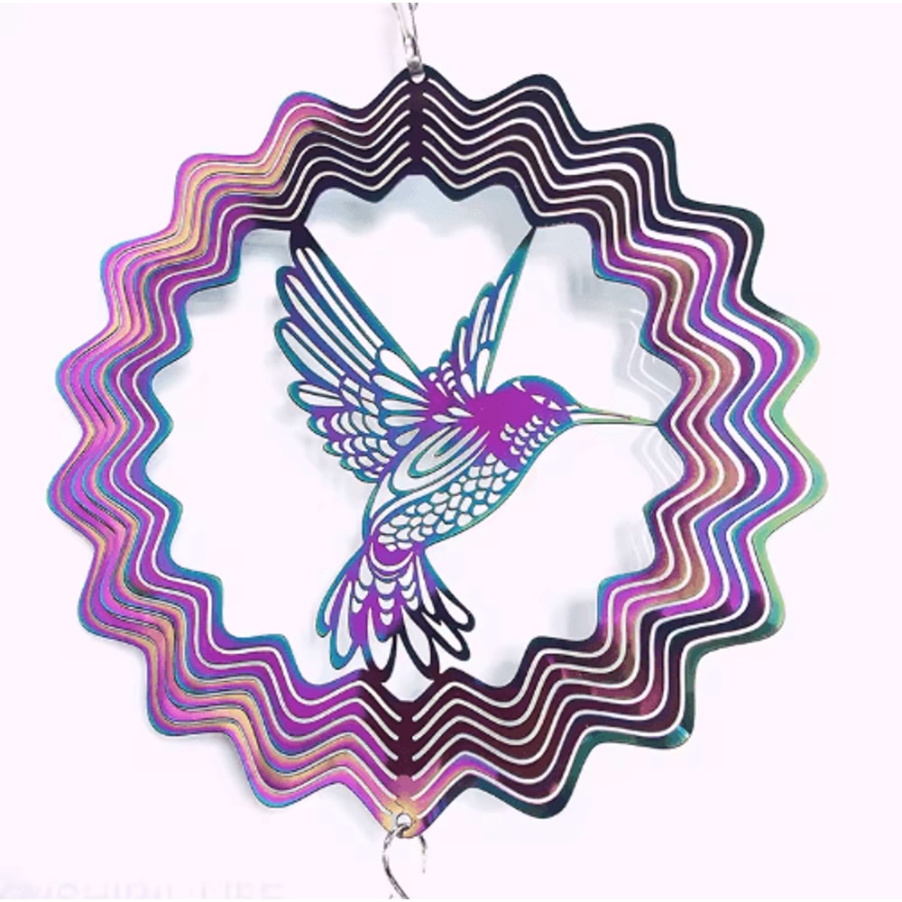 3D Crystal Hummingbird Wind Chimes Sun Catcher Pendant 5