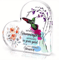 Acrylic Hummingbird Heart Keepsake Table Decor 0