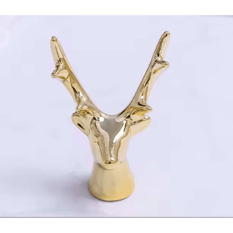 Gold White Decorative Accent Pair For Shelves And Tabletops 1