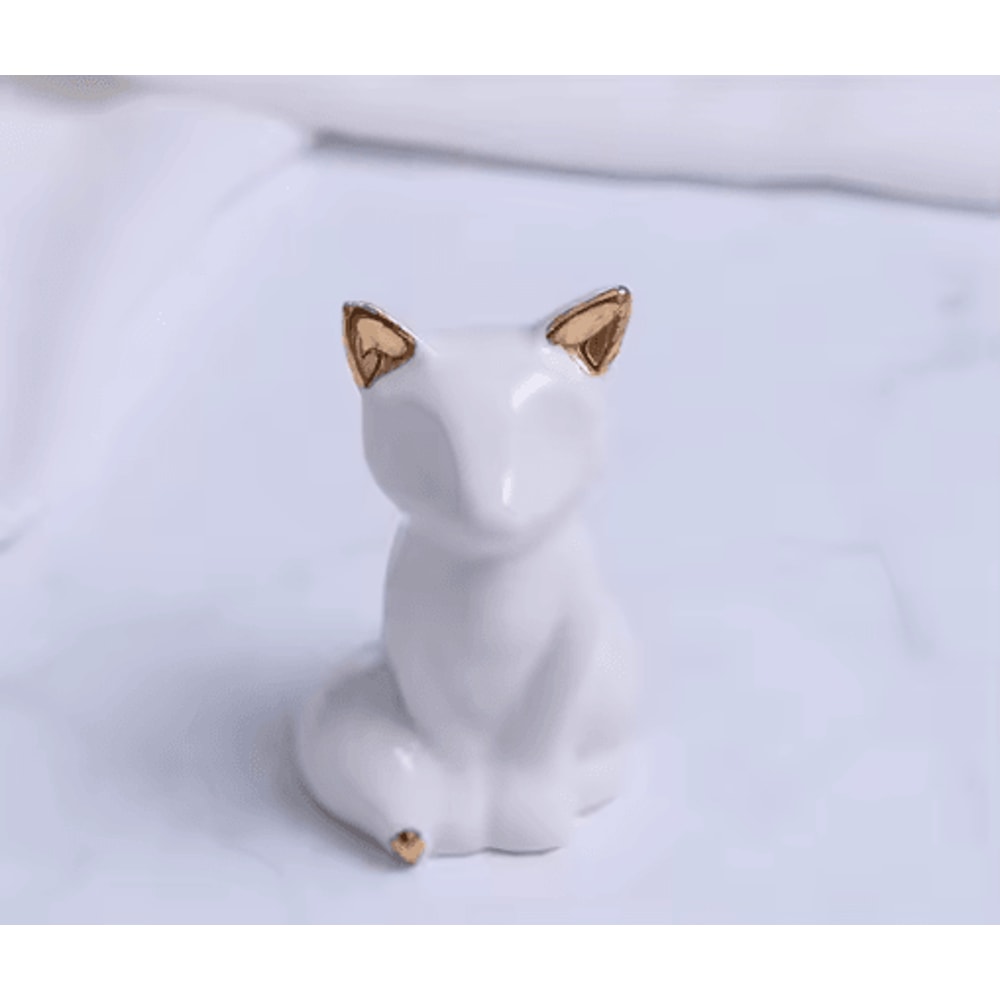 Gold White Decorative Accent Pair For Shelves And Tabletops 2