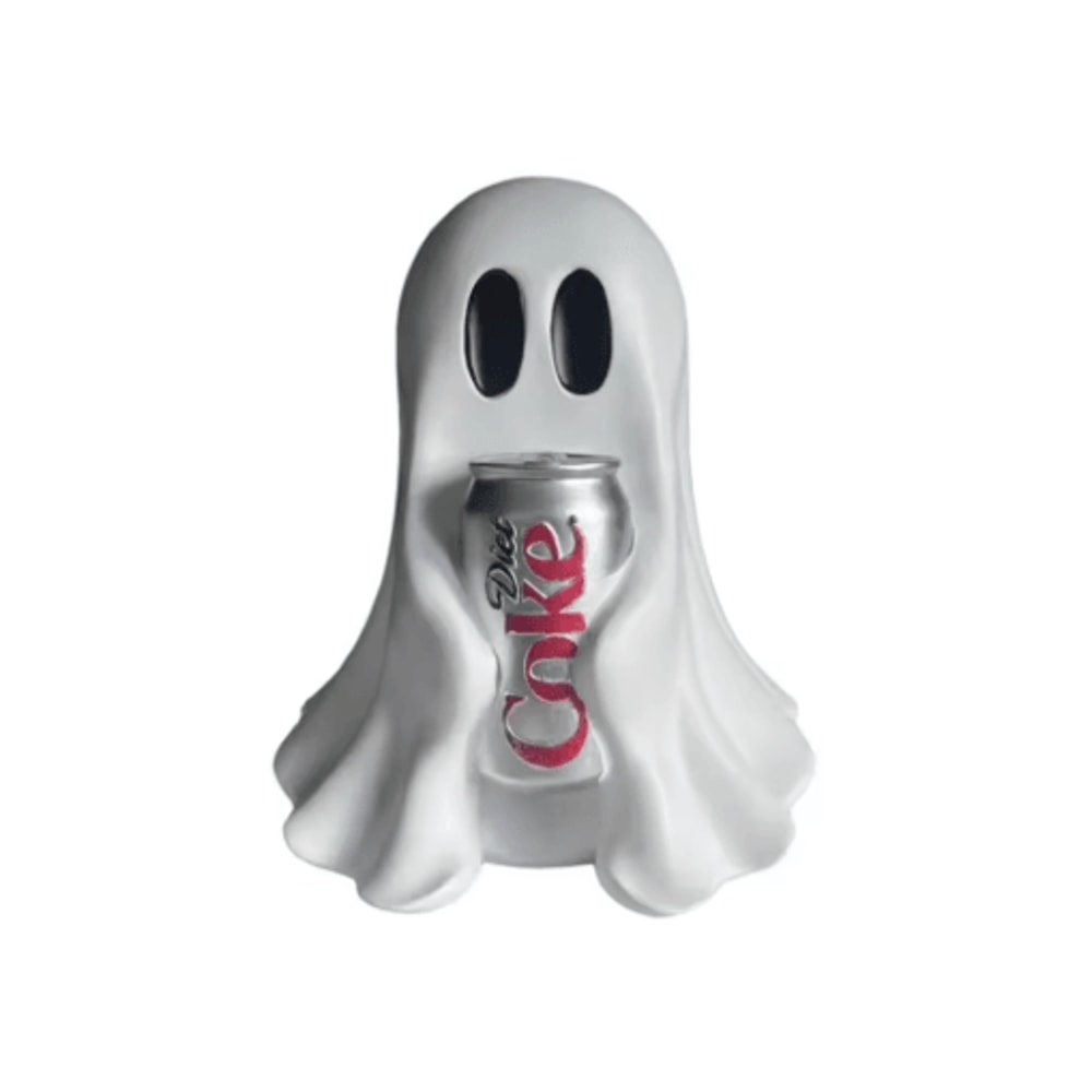 Cute Halloween Ghost Holding Coke Tabletop Statue Decor 1