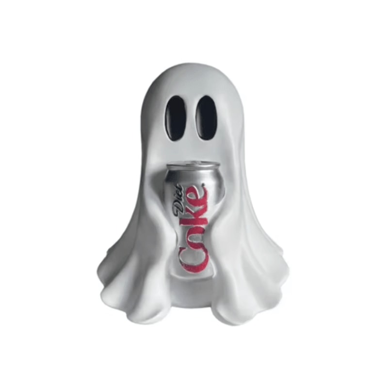 Cute Halloween Ghost Holding Coke Tabletop Statue Decor 1