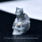 CUPIDCRYSTAL HandCarved Crystal Skull Cat Figurine 1