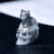 CUPIDCRYSTAL HandCarved Crystal Skull Cat Figurine 8