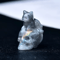 CUPIDCRYSTAL HandCarved Crystal Skull Cat Figurine 8