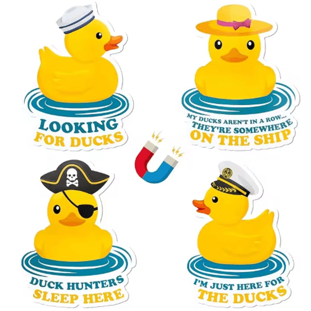 Funny Duck Magnetic Cruise Door Decorations 4PCS Set 1