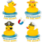 Funny Duck Magnetic Cruise Door Decorations 4PCS Set 1