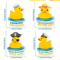 Funny Duck Magnetic Cruise Door Decorations 4PCS Set 4
