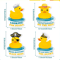 Funny Duck Magnetic Cruise Door Decorations 4PCS Set 4
