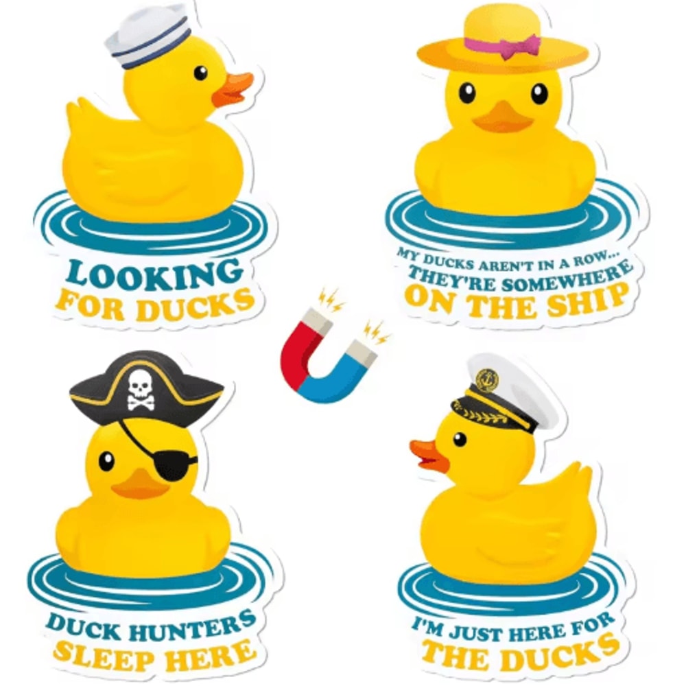 Funny Duck Magnetic Cruise Door Decorations 4PCS Set 0