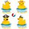 Funny Duck Magnetic Cruise Door Decorations 4PCS Set 0
