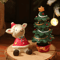 Cute Christmas Lamb Tree Resin Decor Set For Festive Homes 5