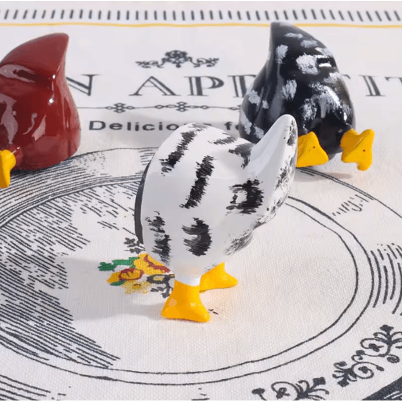 Funny Chicken Butt Resin Fridge Magnets 3Piece Decorative Set 3