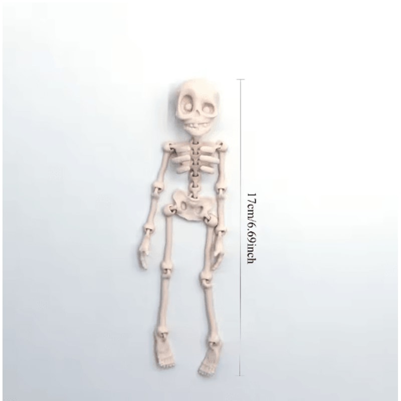 Poseable Magnetic Skull Fridge Magnet With Movable Joints 3