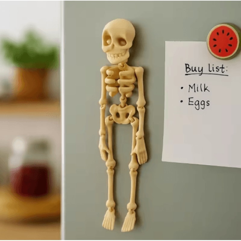 Poseable Magnetic Skull Fridge Magnet With Movable Joints 6