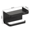 WallMounted Toilet Paper Holder With Storage Shelf For Bathroom Kitchen 4