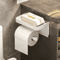 WallMounted Toilet Paper Holder With Storage Shelf For Bathroom Kitchen 5