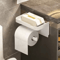 WallMounted Toilet Paper Holder With Storage Shelf For Bathroom Kitchen 5