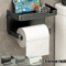 WallMounted Toilet Paper Holder With Storage Shelf For Bathroom Kitchen 0