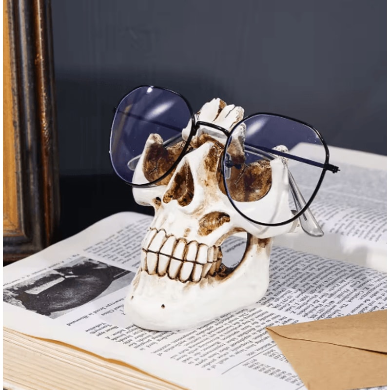 Halloween Skull Resin Glasses Holder Decorative Storage Rack 2
