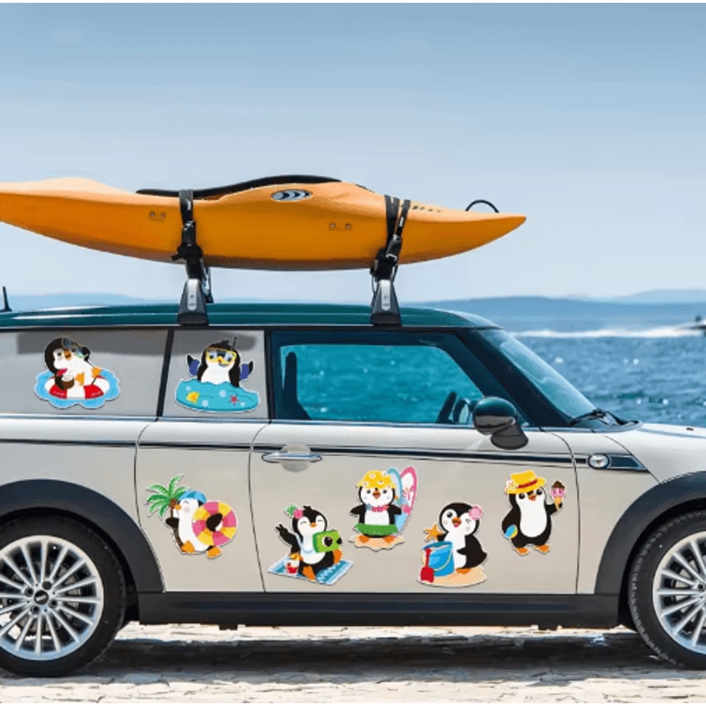 Cute Penguin Cruise Door Magnets Set 10PCS Beach Pool Theme Decor 2