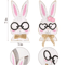 Nordic Rabbit Couple Easter Decorations 2Piece Wooden Ornament Set 4