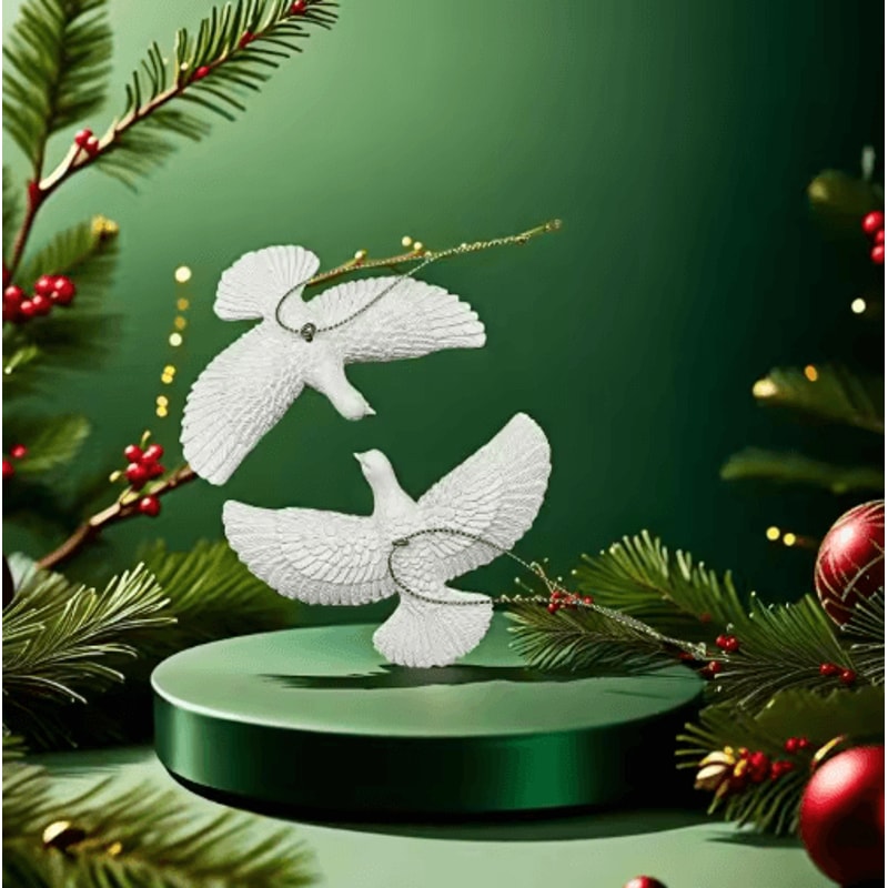 Friendship Doves Resin Christmas Tree Ornament 3