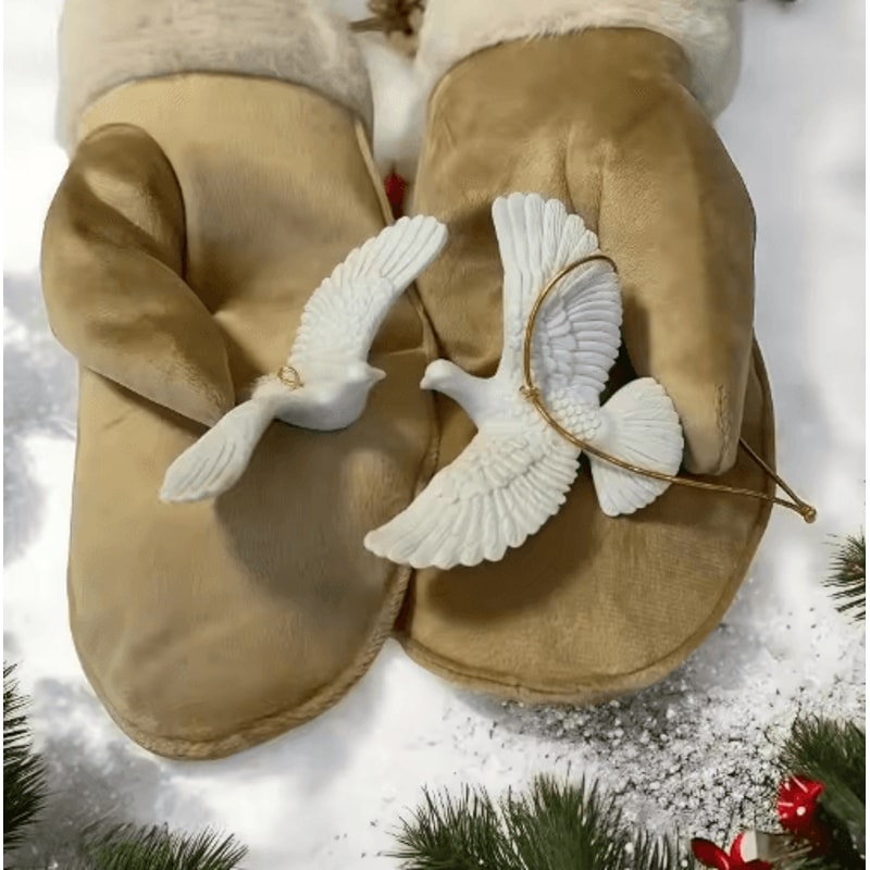 Friendship Doves Resin Christmas Tree Ornament 0