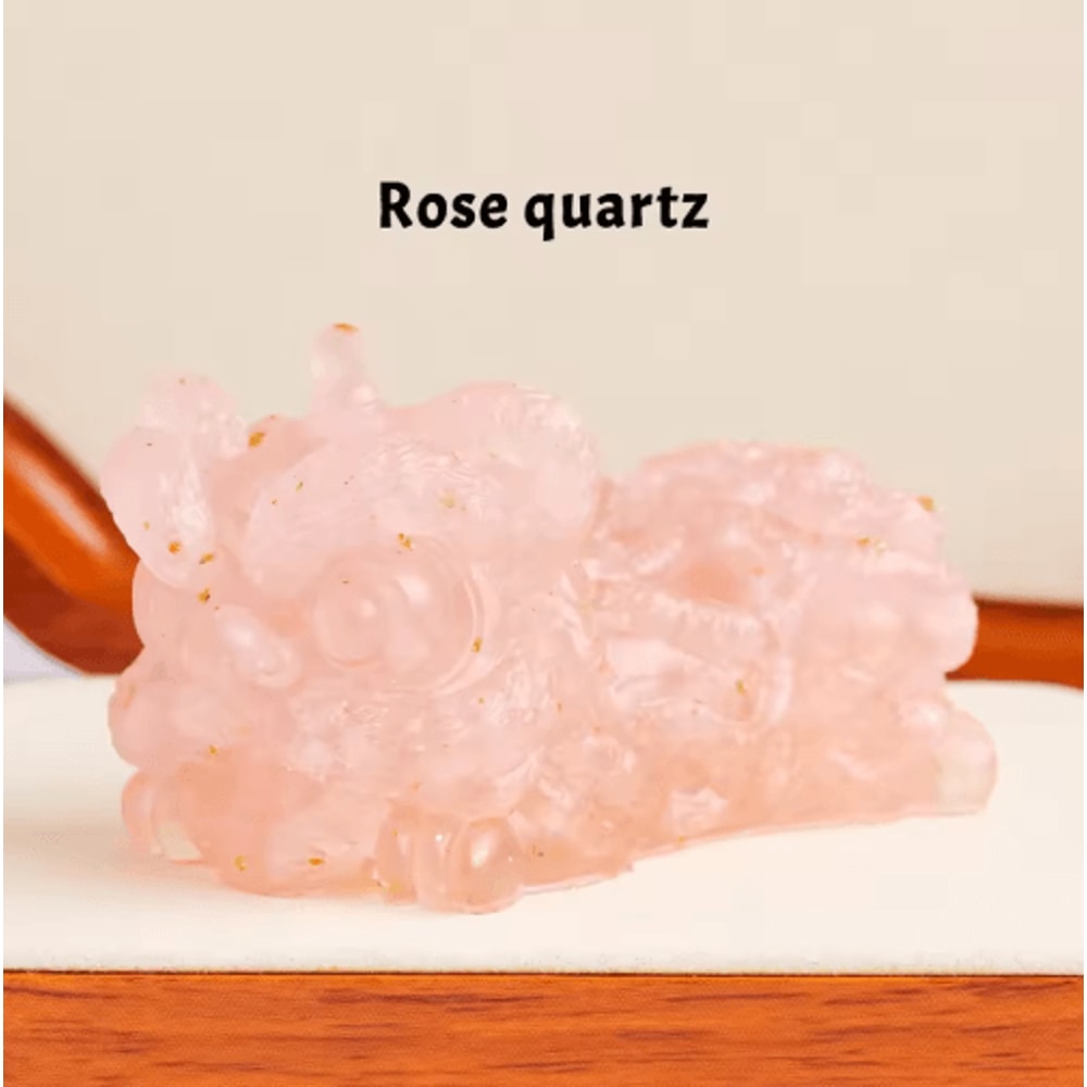 Natural Crystal Lion Dance Feng Shui Statue For Home Office Decor 1