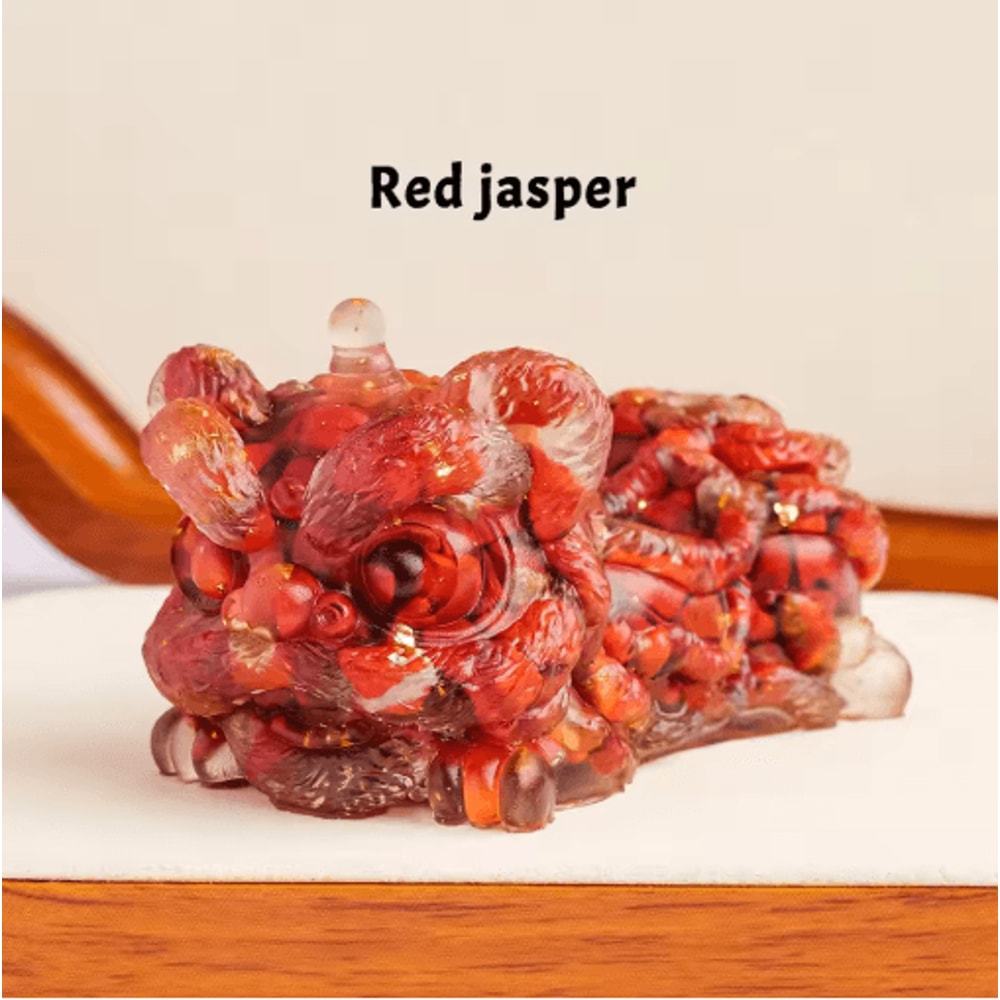 Natural Crystal Lion Dance Feng Shui Statue For Home Office Decor 3