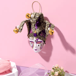 purple clown face carnival fridge magnet sticker decor