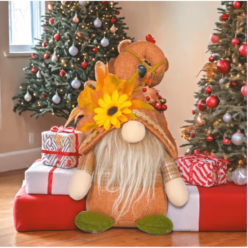 Sunflower Dwarf Faceless Collectible Doll Mini Desk Home Accent Figurine 4