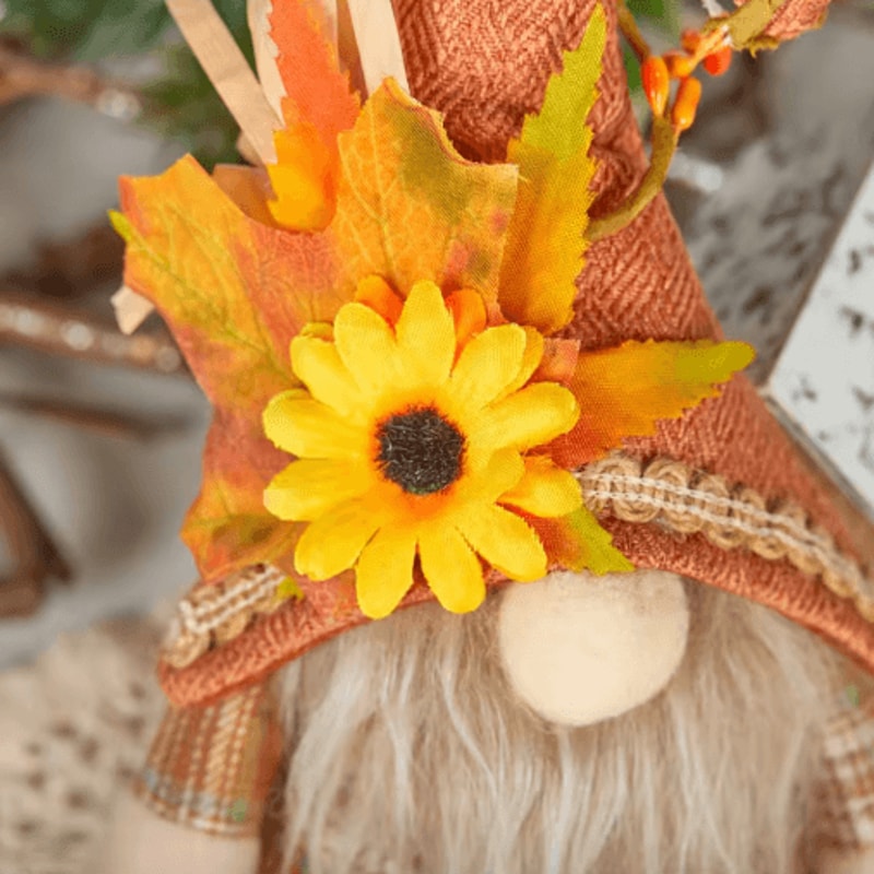 Sunflower Dwarf Faceless Collectible Doll Mini Desk Home Accent Figurine 5