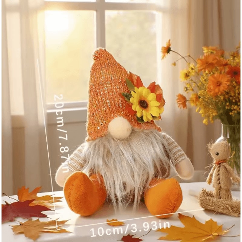 Sunflower Dwarf Faceless Collectible Doll Mini Desk Home Accent Figurine 7