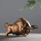 Luxury Ceramic Lucky Bull Statue Nordic Retro Desk Home Decor Sculpture 2