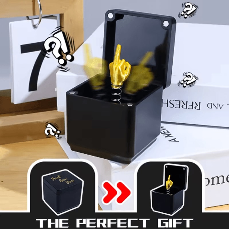 Funny Middle Finger In A Box Desk Decoration Prank Gift For Home Or Office 1