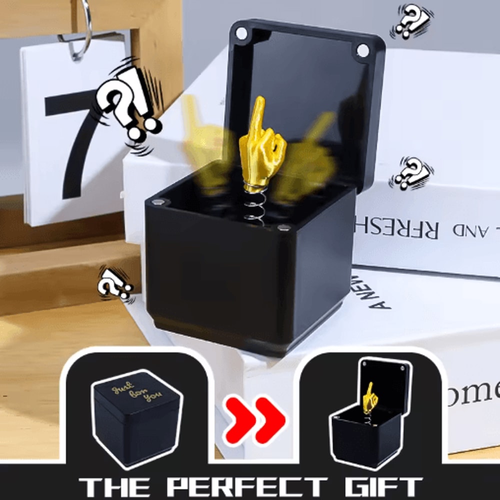 Funny Middle Finger In A Box Desk Decoration Prank Gift For Home Or Office 4