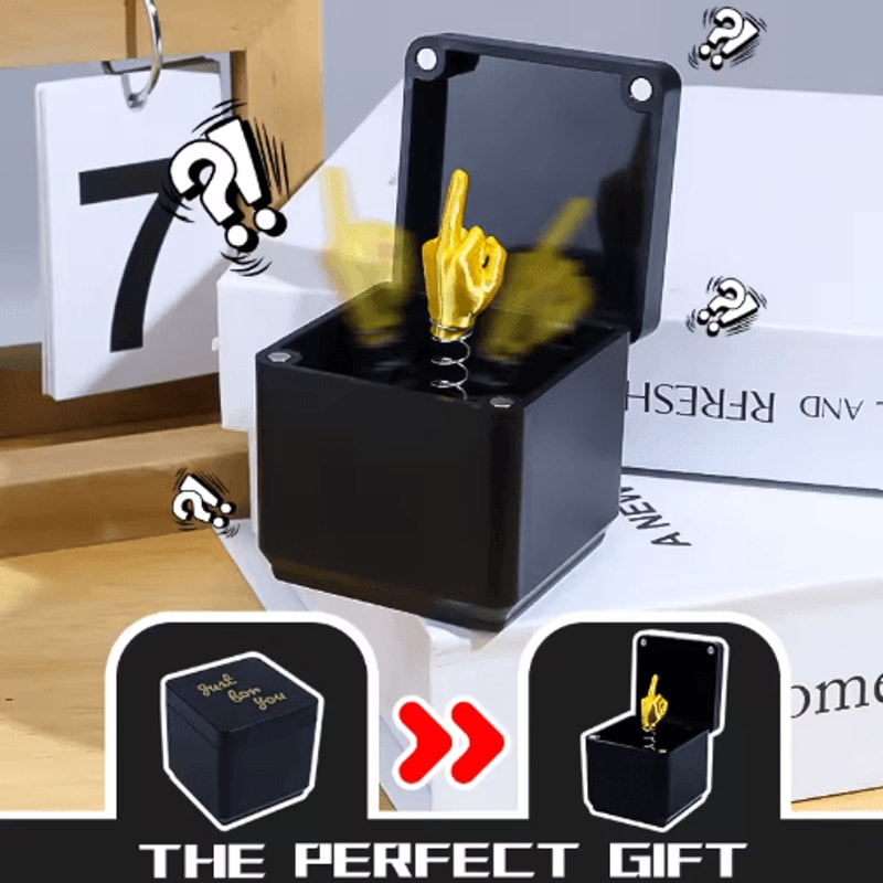 Funny Middle Finger In A Box Desk Decoration Prank Gift For Home Or Office 4