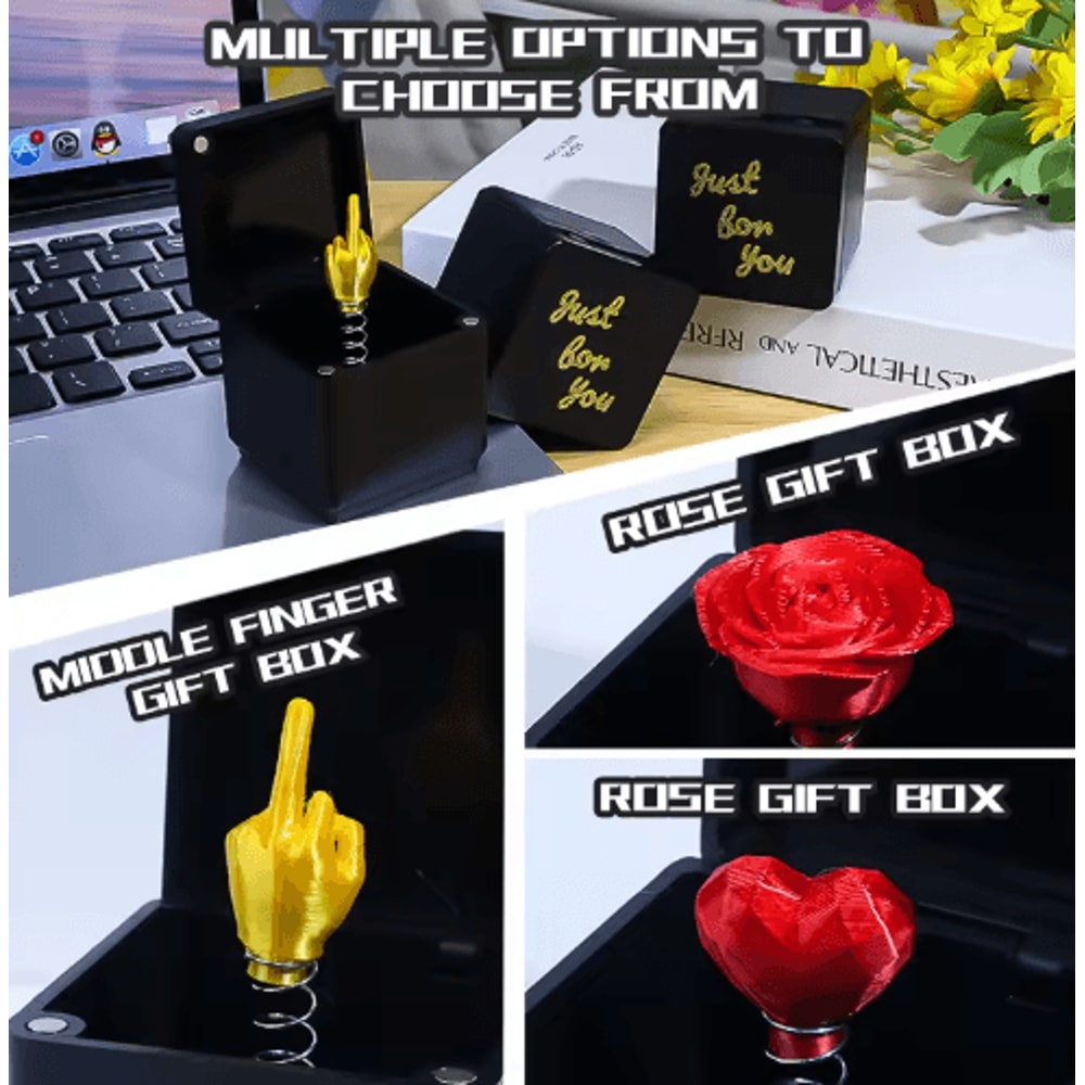 Funny Middle Finger In A Box Desk Decoration Prank Gift For Home Or Office 6