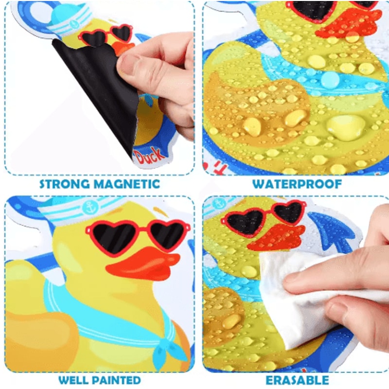 12Piece Duck Cruise Door Magnets Set Waterproof Funny Summer Fridge Decor 2