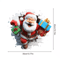 Santa Claus 3D Effect Wall Stickers Peel And Stick Funny Christmas Decals 1