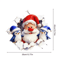 Santa Claus 3D Effect Wall Stickers Peel And Stick Funny Christmas Decals 2