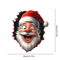 Santa Claus 3D Effect Wall Stickers Peel And Stick Funny Christmas Decals 3